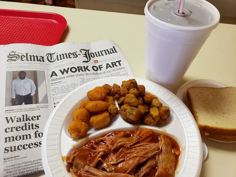 Pulled Pork with Fried Okra